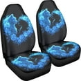 thumbnail image 2 of Yuyamidu Cute Cat Front Car Seat Covers Blue Flowers Automotive Seats Cover Fit for Most of SUV, Sedan, Truck Waterproof Bucket Seat Cover Auto Interior Sets, 2 of 6