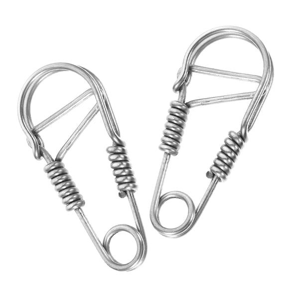 PENIKOKO 2-Pack Heavy Duty Stainless Steel Keychain Hooks, Carabiner Clips for and Practical Key Management