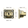 thumbnail image 3 of 2.5-inch Keyed Hasp Locks Zinc Alloy Twist Knob Keyed Locking Hasp w Screws for Door Keyed Different Bronze Tone, 3 of 6
