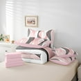 thumbnail image 4 of Erosebridal Futuristic Stripe Bedding Sets King Size, Abstract Geometry Comforter Sets with Sheets, Modern Fashion Decor, Reversible, 4 of 5
