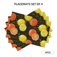 thumbnail image 2 of Placemats Set Of 4 / 6, Orange Lemon Aa Placemats For Dining Table Indoor/Outdoors Heat Resistant Washable Placemats 18" X 12", 2 of 8