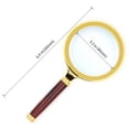 thumbnail image 3 of DPTALR 10X Antique Mahogany Handle Magnifier Reading Magnifying Glass for Reading, 3 of 3
