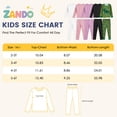 thumbnail image 6 of Zando 2 Pack Toddler Thermal Set for Girls Boys Soft Toddler Thermal Underwear Winter Toddler Long Johns Warm Baby Girl Leggings & Shirts Black & White 110, 6 of 6