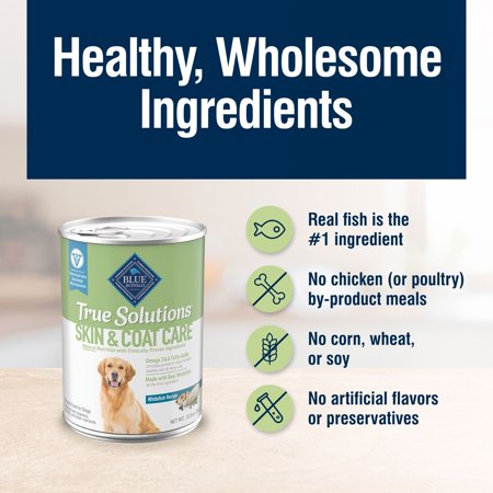 BLUE BUFFALO TRUE SOLUTIONS SKIN & COAT CARE WET DOG FOOD, 12.5-OZ. CAN