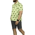 thumbnail image 4 of LA LEELA Men's Hawaiian Shirts Short Sleeve Button Down Shirt Mens Tropical Shirts Casual Vacation Summer Party Caribbean Shirts for Men Funny M Allover Palm, Autumn Beige, 4 of 6
