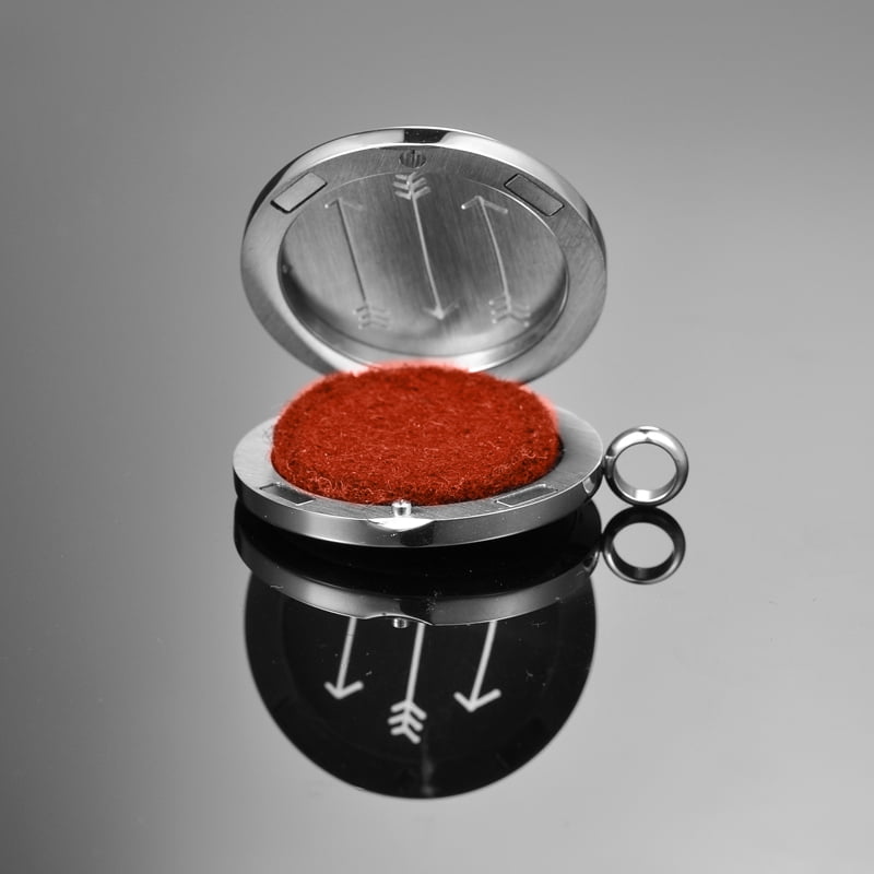 Arrow Round Aromatherapy Necklace Jewelry Essential Oil Diffuser Necklace Oil Lockets with Gift Box