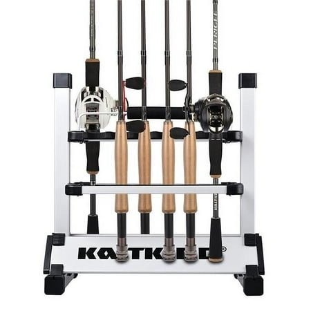 Rod Rack & Distressed Square Spinning Rod Rack