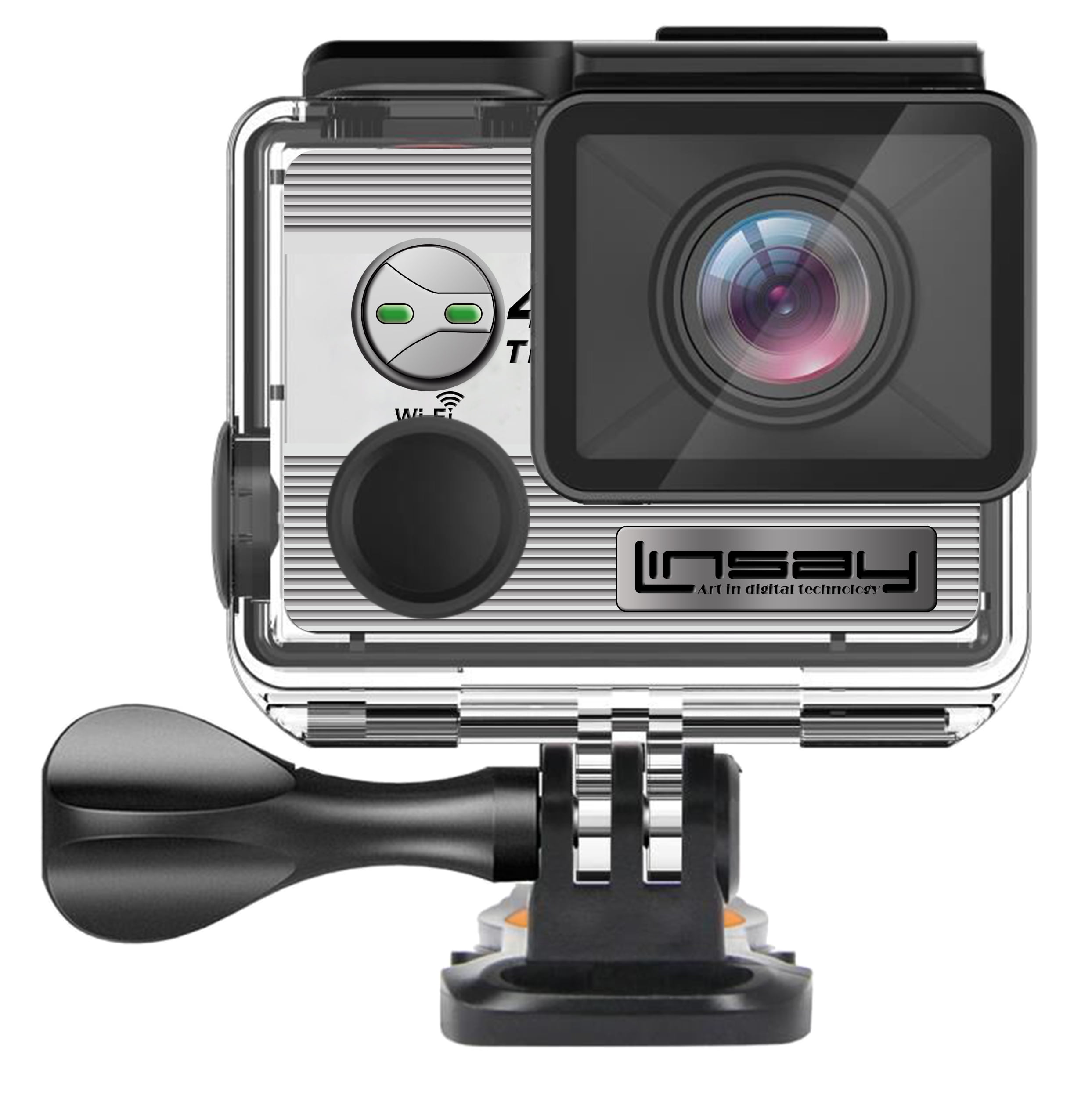 LINSAY X9000A4K New True 4K Action Camera Sport Outdoor Activities UHD  Video and Photos Wi-Fi Kit Mounting Micro Sd Card Slot up to 64GB -  Walmart.com