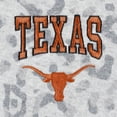 thumbnail image 4 of Women's Gameday Couture Heather Gray Texas Longhorns Leopard Quarter-Zip Sweatshirt, 4 of 4