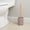 Cappuccino, variant on Mustard Yellow Toilet Brush and Holder Set with Natural Bamboo Handle - Durable, Elegant Bathroom Accessory for a Clean Home
