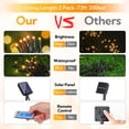 thumbnail image 2 of Cadena de luces solares Woohaha, 22 m, 200 LED, control remoto blanco cálido, 2 of 7