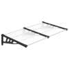 thumbnail image 6 of vidaXL Door Canopy Black and Transparent Polycarbonate, ABS, Aluminum, 6 of 6