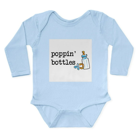 CafePress - Poppin Bottles Body Suit - Long Sleeve Cotton Baby Bodysuit