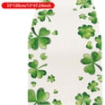 thumbnail image 2 of St. Patrick's Day Table Runner, 72-Inch Linen Four Leaf Clover Decorative Tablecloth for Party, Irish Festival, Wedding, Home, Dining Table Decor, Wipeable, Holiday Celebration Decoration, 2 of 5