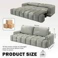 thumbnail image 5 of LLappuil 90" Cloud Couch, Oversized Floor Sofa Convertible Sofa Bed King Size, Teddy Sofa Couch for Living Room Light Gray, 5 of 9