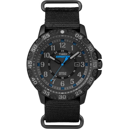 Timex Men's Expedition Gallatin Black Nylon Slip-Thru Strap Watch