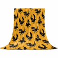 thumbnail image 2 of Halloween Crow Throw Flannel Blanket 30x40In Black Crow Vintage Yellow Decoration Super Soft Cozy Bed Blanket, Lightweight Plush Fuzzy Bed Throw for Bedroom Sofa Couch Living Room, 2 of 4