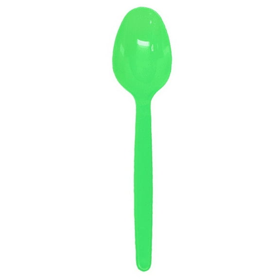 Karat PS Plastic Heavy Weight Tea Spoons - Green - 1,000 ct