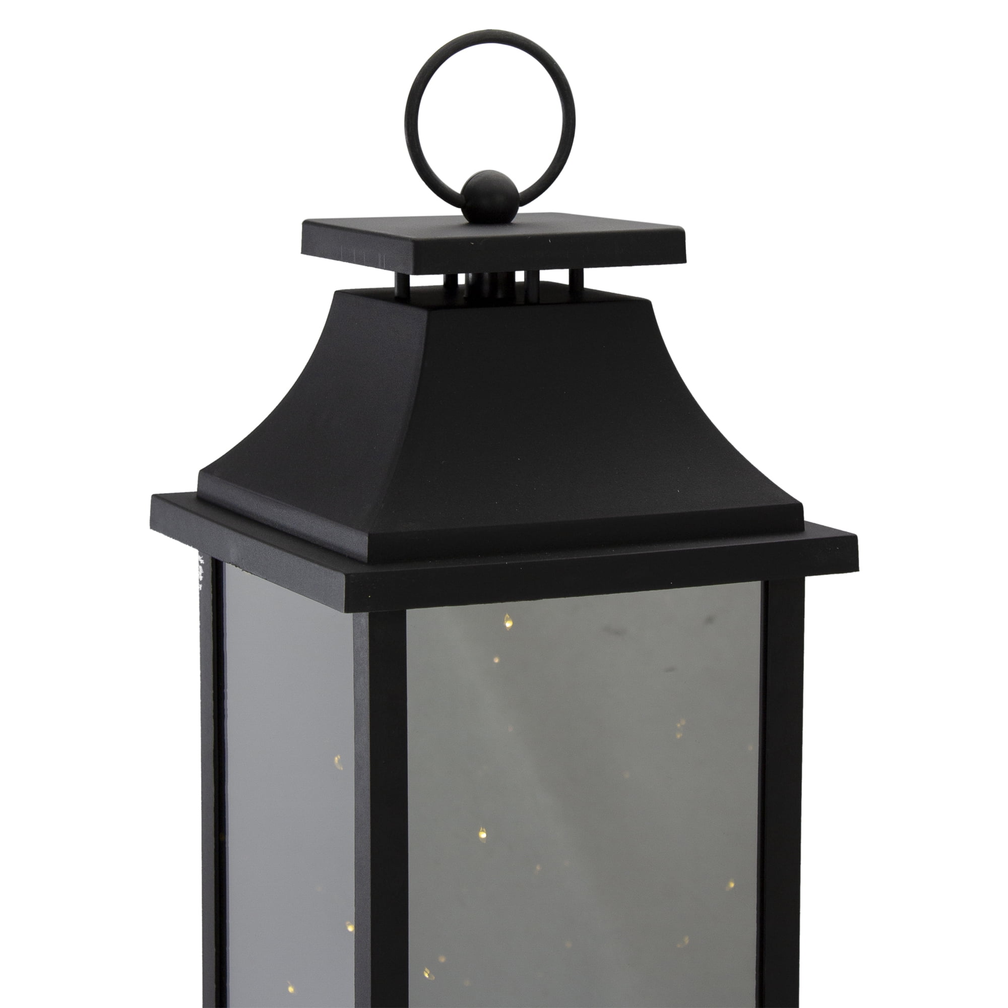Northlight LED Lighted Flickering Lantern - 19" - Black