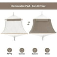 thumbnail image 3 of 2 Person Hammock with Spreader Bars, Rope Hammock with Pad for Outside, 450 LBS Weight Capacity, Light Brown, 3 of 6