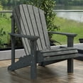 thumbnail image 3 of Wildridge Heritage Sunrise Adirondack Chair, Dark Gray, Outdoor Weather Resistant Poly Patio Furniture, 3 of 4