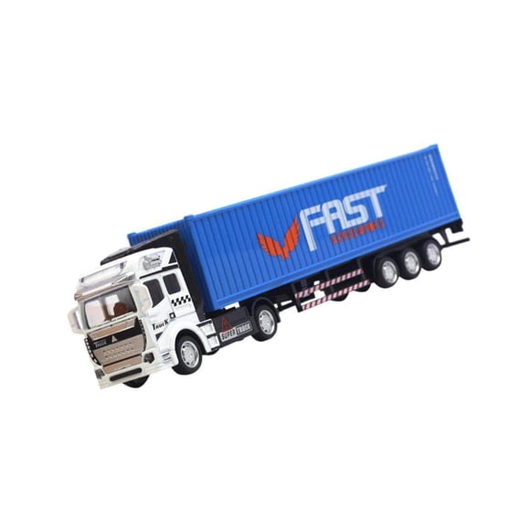 Camion à Rétrofriction à l'Échelle 1:48 Camion en Alliage à Rétrofriction Mini Voiture Jouets pour Garçons Cadeau pour Enfants Bleu