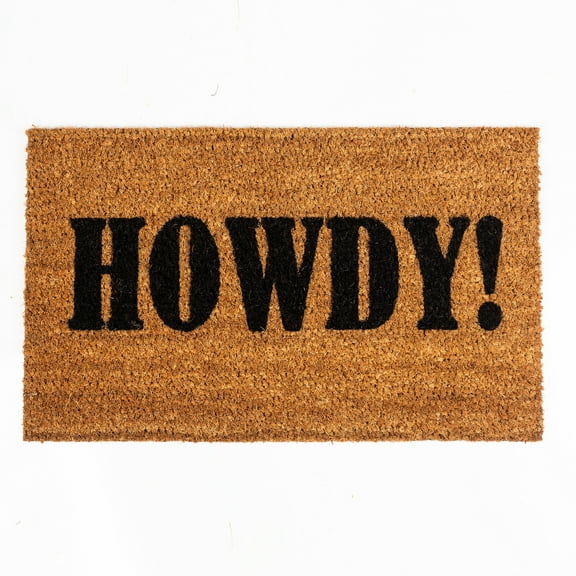 Ninamar Howdy! Door Mat - Natural Coir - 29.5 x 17.5 inch