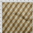 thumbnail image 4 of oneOone Viscose Jersey Light Brown Fabric Check Sewing Material Print Fabric By The Yard 60 Inch Wide, 4 of 4