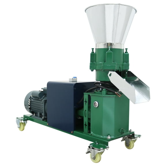 220V Feed Pellet Mill Machine 6MM Animal Feed Granulator 4 Pressure Roller Max 200KG/H