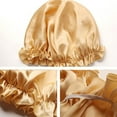 thumbnail image 4 of MEGICOT 100% Mulberry Silk Sleep Cap with Elastic Cord, Adjustable Hair Care Bonnet for Shower Makeup Doing Housework, 4 of 10