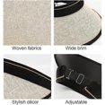 thumbnail image 3 of Wide Brim Straw Hat, Sun Hat Women Rollable Sun Visor Hat Uv Protection Beach Sun Straw Hat Foldable Summer Topless Sunhats, 3 of 5