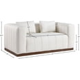 thumbnail image 6 of Meridian Furniture Mallina Cream Vegan Leather Loveseat, 6 of 7