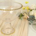 thumbnail image 4 of Efavormart Clear Compote Pedestal Bowl Glass Flower Vase With Gold Beaded Rim, Round Footed Candy Trifle Bowl Dessert Display Stand - 8", 4 of 5