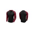 thumbnail image 2 of SUNSIOM Men's Spring Autumn Casual T-shirts Long Sleeve Round Neck Contrast Color Button Up Tops, 2 of 7