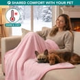 thumbnail image 4 of PetAmi Waterproof Dog Blanket For Medium Large Dogs, Pee Proof Pet Blanket for Couch Bed, Reversible Water Proof Blanket for Puppy Indoor Cat, Soft Dog Fleece Blankets Washable, 40x60 Pink, 4 of 8
