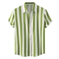 thumbnail image 4 of Fozruso Striped Button Down Shirt for Boys, Classic Short Sleeve Collared Shirt for Kids Daily Casual Wear, 4 of 7