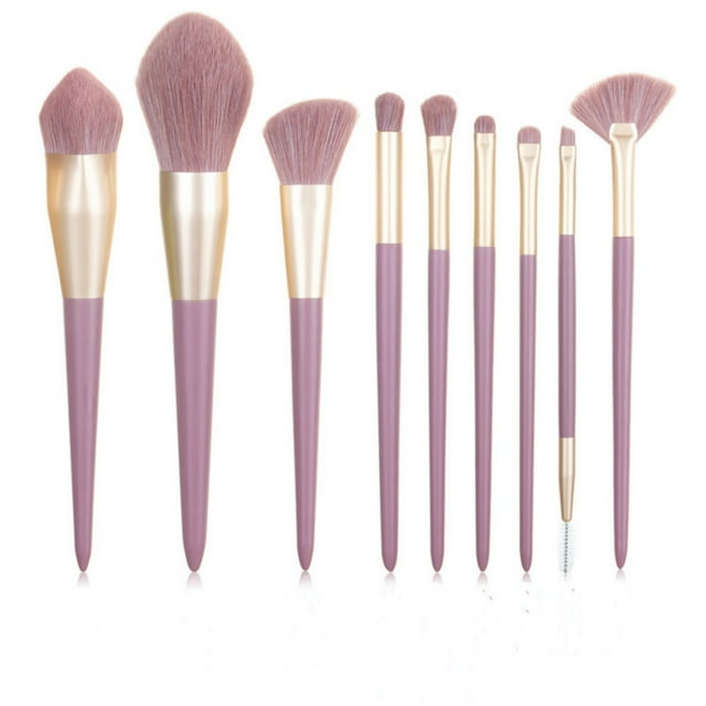Makeup Brush Set for Foundation and Concealer Brushes Cosmetic Brushes for All Skin Types Ideal Makeup Tools for Beginners and 9PCS