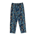 thumbnail image 4 of Xecao Blue Leaves A Women's Straight Lounge Pajama Pants: The Epitome of Relaxed Sleepwear, 4 of 9