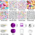 thumbnail image 2 of 96 Colors Pony Beads Kit 2016Pcs Rainbow Kandi Beads with Letter Beads for DIY Bracelet Making, 2 of 6