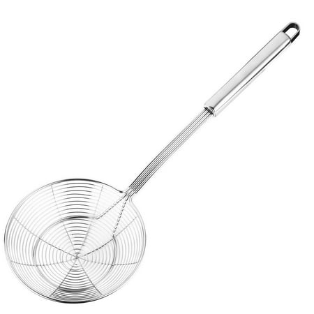 

Egmy Stainless Steel Solid Spider Strainer Skimmer Ladle With Handle Kitchen Tool