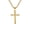 Gold no chain, variant on Unisex Stainless Steel Simple Hip Hop Punk Rhomboids Cut Multi-Faceted Cross Biker Pendant Faith Crucifix Necklace Gold No Chain