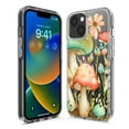thumbnail image 3 of MUNDAZE Apple iPhone 14 Pro Shockproof Clear Hybrid Protective Phone Case Fairy Tale Watercolor Mushrooms Pastel Flowers Cover, 3 of 5
