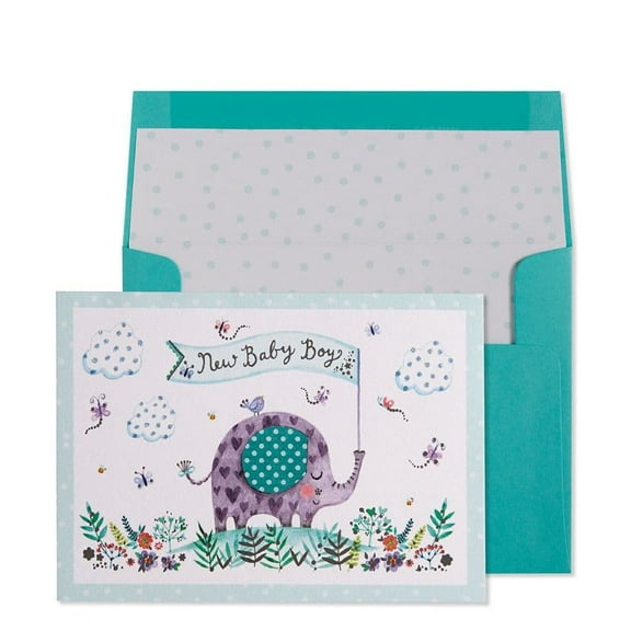 NIQUEA.D, Elephant New Baby Card