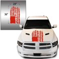 thumbnail image 2 of Veteran Vietnam Retired Distressed American USA US Flag Hood Vinyl Decal Sticker Compatible with most Pickup Trucks U.S. Army Sticker USAF USMC US Decal (23" x 36", Light Red), 2 of 8