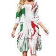 thumbnail image 1 of Esencia de Italia Vestidos de fiesta de noche Vestido midi sexy Vestido femenino dulce de una pieza Bandera de Italia coreana Origen italiano Mapa de Italia, 1 of 6