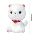 thumbnail image 3 of ​10in Removable-Cover Cat Plush - White Mochi Velvet Shelf Decor w/ Safety Whiskers | Machine-Washable Gift Bundle (Age 3+)​​ White, 3 of 6