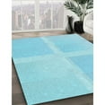 thumbnail image 3 of Ahgly Company Machine Washable Indoor Square Transitional Blue Diamond Blue Area Rugs, 7' Square, 3 of 7