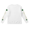 thumbnail image 4 of Dwelliawo St. Patricks Day Shirts for Men Print Long Sleeve Waffle Knit T Shirt Casual St Patricks Day Four Leaf Clover Shamrock Printed Tees Crewneck Blouses White S, 4 of 5