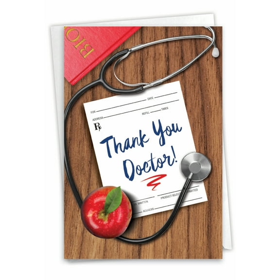 1 Funny Thank You Card with Envelope - Doctor Gratitude C6351TYG