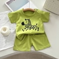 thumbnail image 4 of Edvintorg 2 Piece Sets for Boys Cute Printed Cotton Short Sleeve Crew Neck Casual Top and Short Boys Clothes Size 0-8, 4 of 6